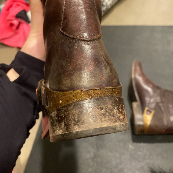 Golden goose distressed brown tall riding boots gently used - Picture 11 of 13